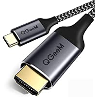 USB C HDMI- QGeeM cavo adattatore da USB C a HDMI- cavo intrecciato 4 K a 60 Hz (compatibile con Thunderbolt 3) …